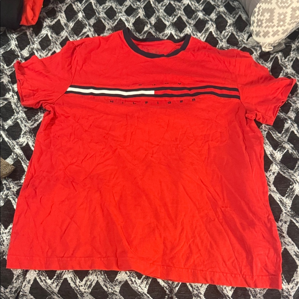 Tommy Hilfiger Vibrant Red Short Sleeve Tee
